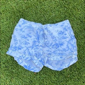 Blue flower shorts